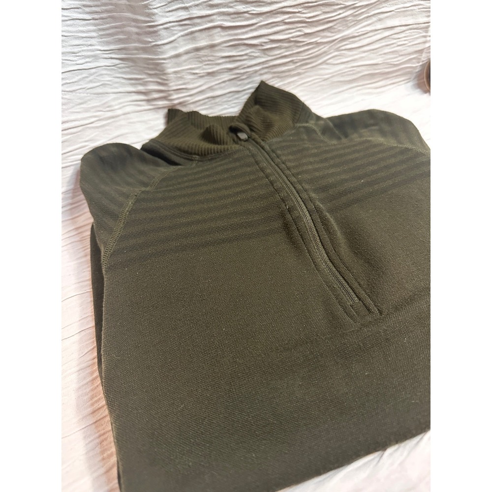 Lululemon Half Zip Pullover Wool Blend Forest Green Womens 4 - Picture 3 of 12